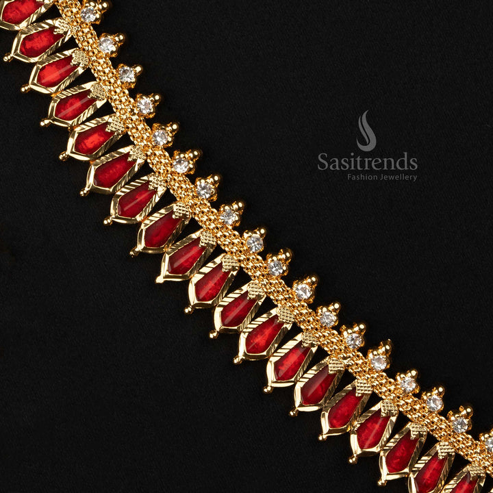Traditional Micro Gold Plated Nagapadam Necklace – One Gram Real Gold Look | Sasitrends - Sasitrends