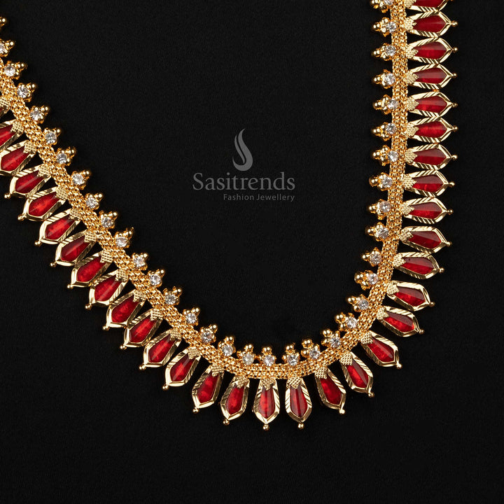 Traditional Micro Gold Plated Nagapadam Necklace – One Gram Real Gold Look | Sasitrends - Sasitrends