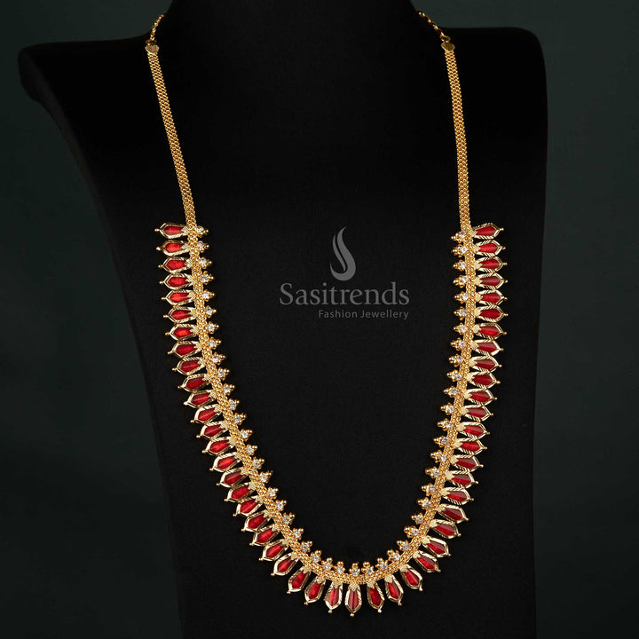 Traditional Micro Gold Plated Nagapadam Necklace – One Gram Real Gold Look | Sasitrends - Sasitrends
