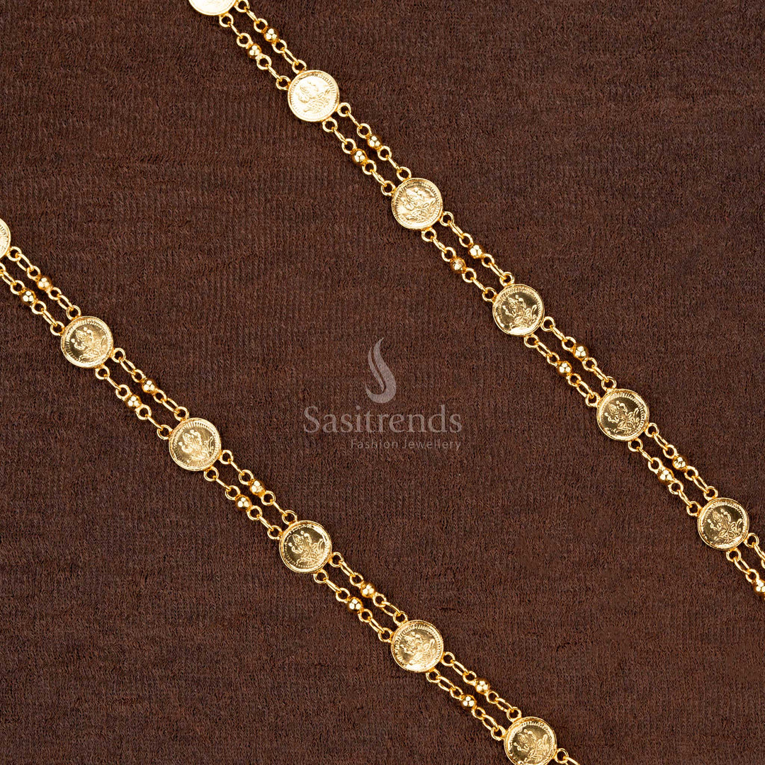 Micro Gold Plated Lakshmi Coin Chain – Look Like Real Gold – Sasitrends