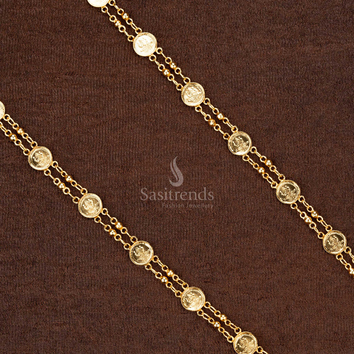 Micro Gold Plated Lakshmi Coin Chain – Look Like Real Gold – Sasitrends