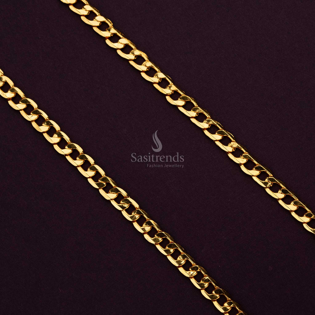 Men’s One Gram Jewellery box shaped interlink Chain, Traditional and Festive Wear – Sasitrends
