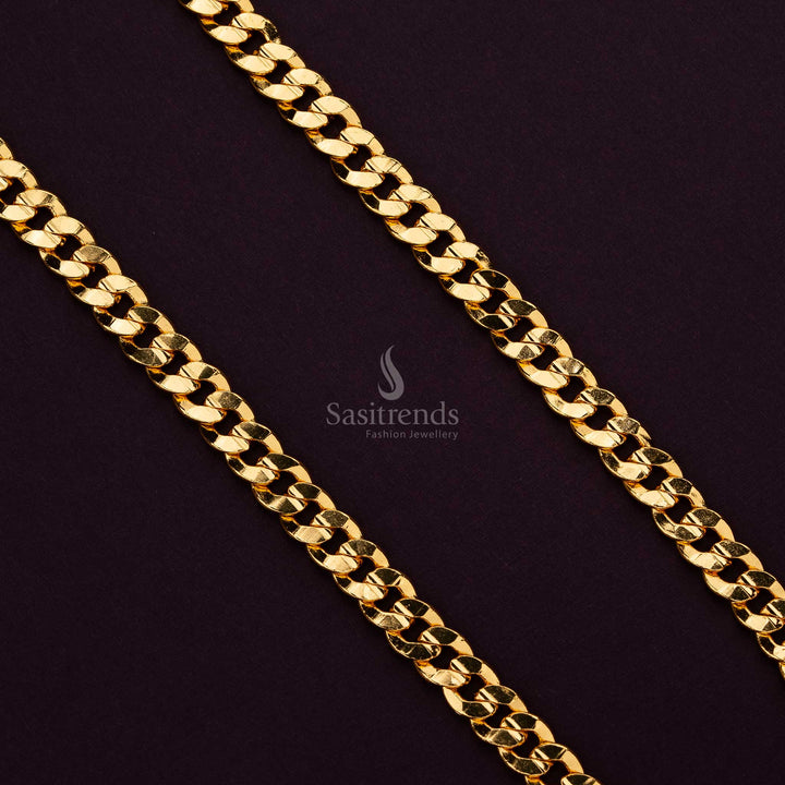 One Gram Jewellery Round shaped interlink for Men, 24-Carat Pure Gold Plating – Sasitrends