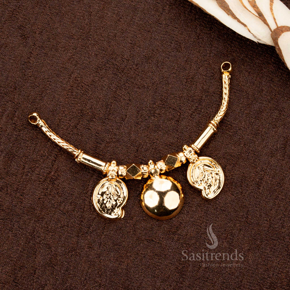Traditional Mangalsutra Pendant with Double Lakshmi Coins - Sasitrends