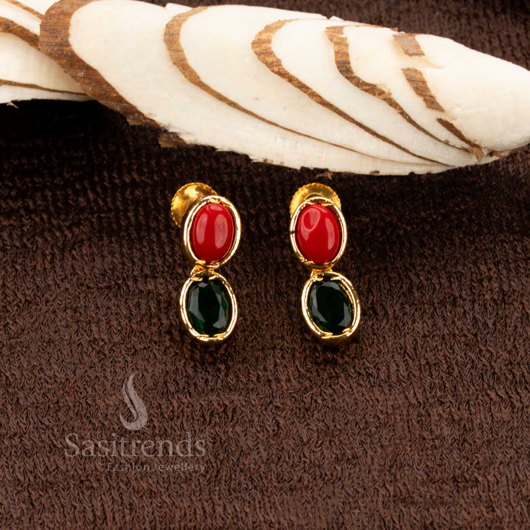 Festive Navaratna Stone Jewellery Set – Using 24 Carat Pure Gold