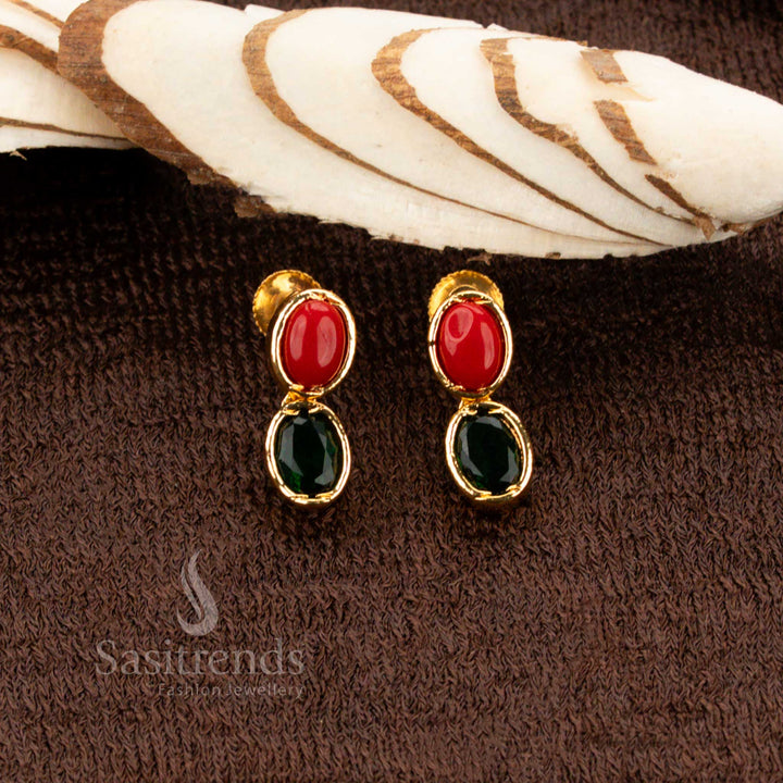 Festive Navaratna Stone Jewellery Set – Using 24 Carat Pure Gold