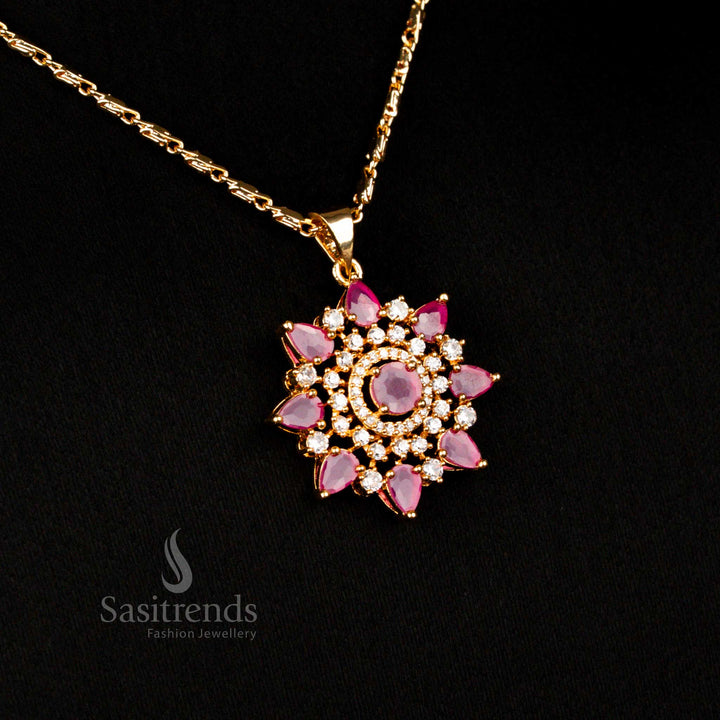 Exquisite One Gram Micro Gold Plated American Diamond Jewellery Sets Guaranteed - Sasitrends