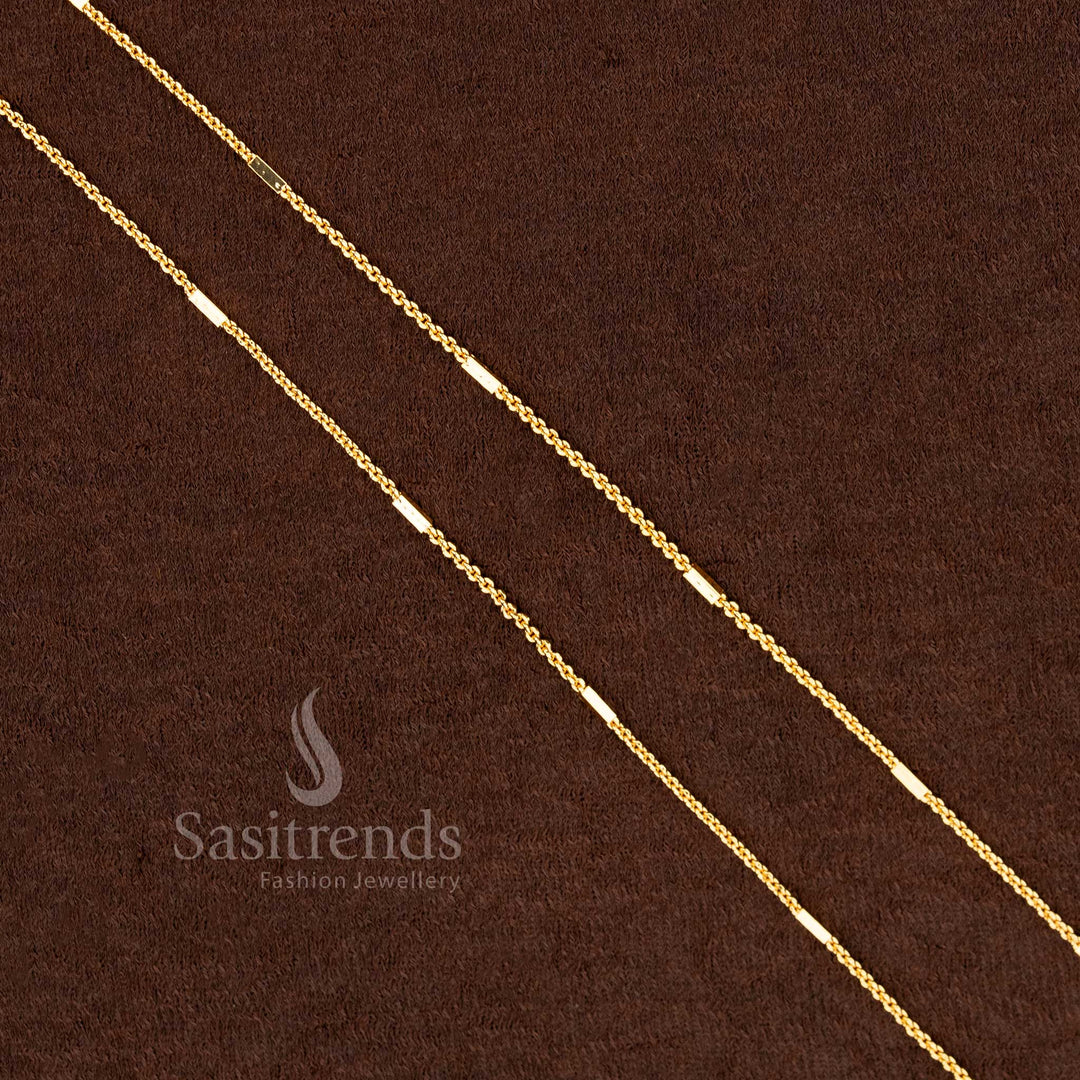 Guaranteed one gram Micro gold plated 24K gold plated 18 inches chain - Sasitrends