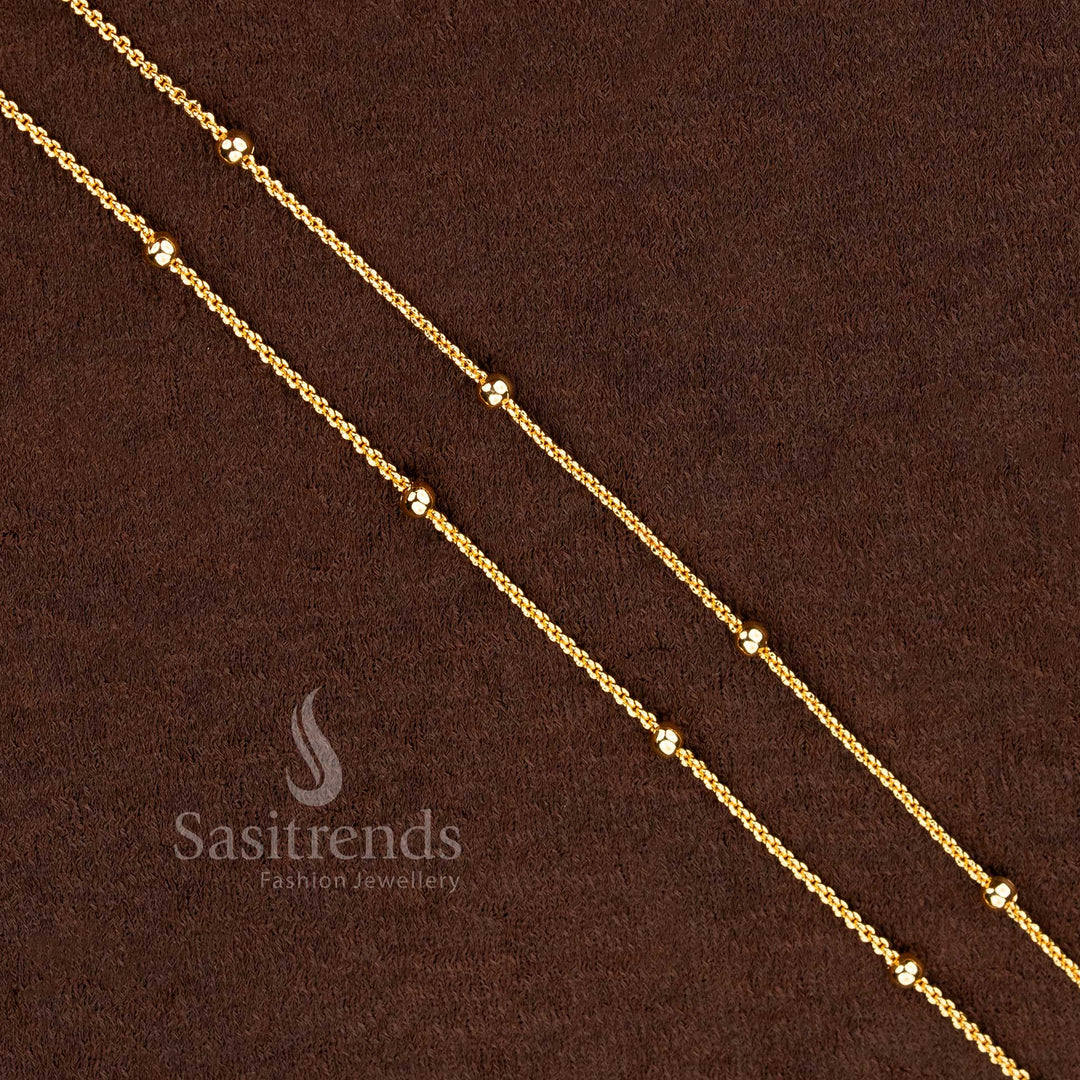 Guaranteed traditional Micro gold plated 18 inches chain | 24K gold plated - Sasitrends