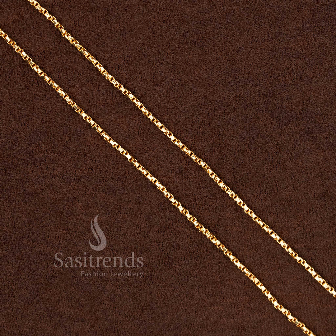 Elegant one gram Micro gold plated 18 inches chain | 24K gold plated - Sasitrends