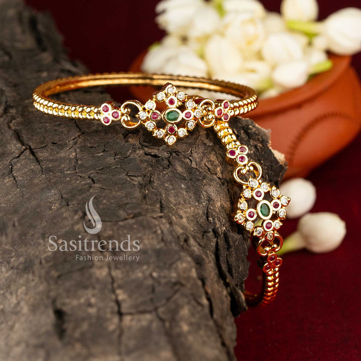 Exquisite Multi Color American Diamond Kada Bangles