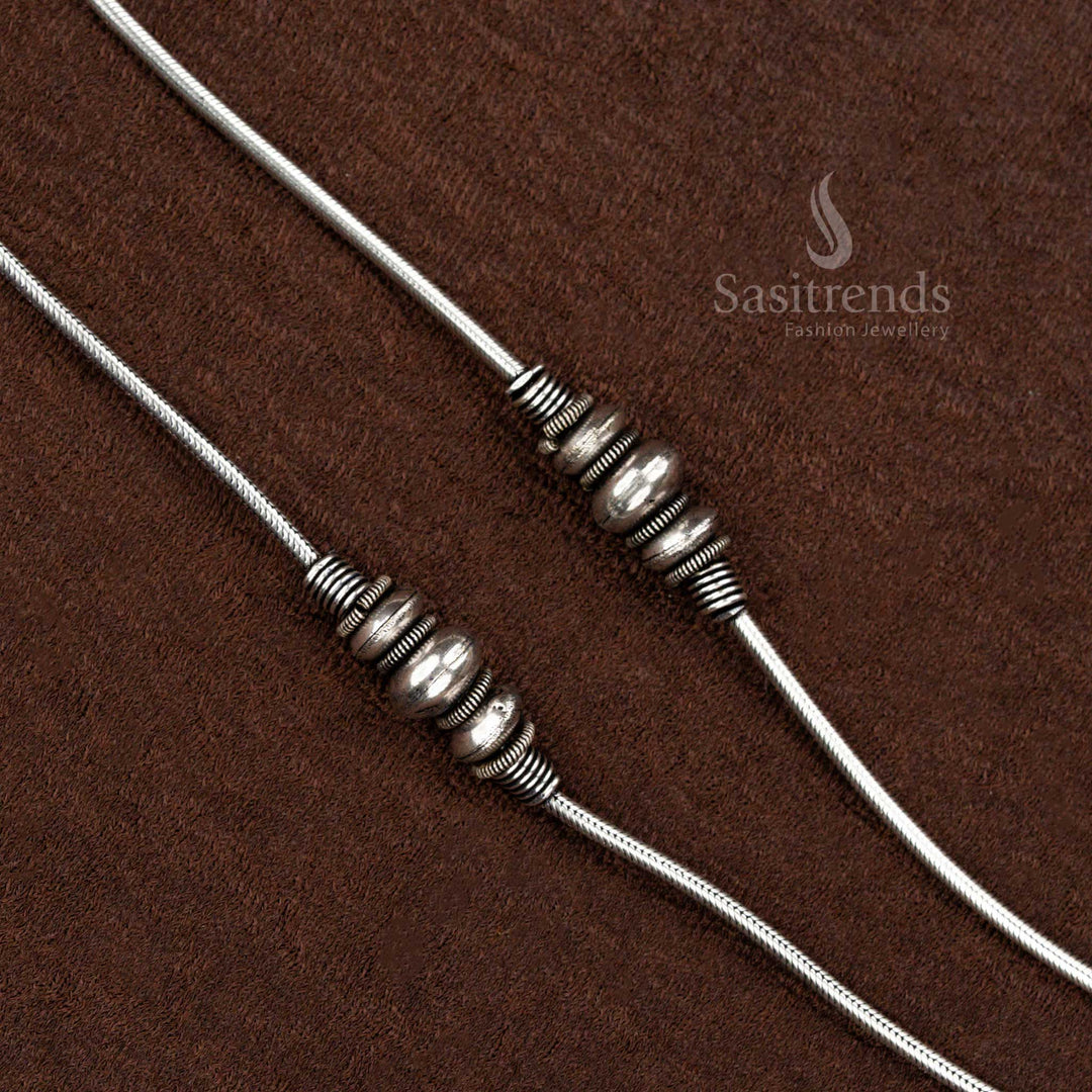 Elegant Traditional Indian Payal with ghungroo bells and oxidised finish – Sasitrends