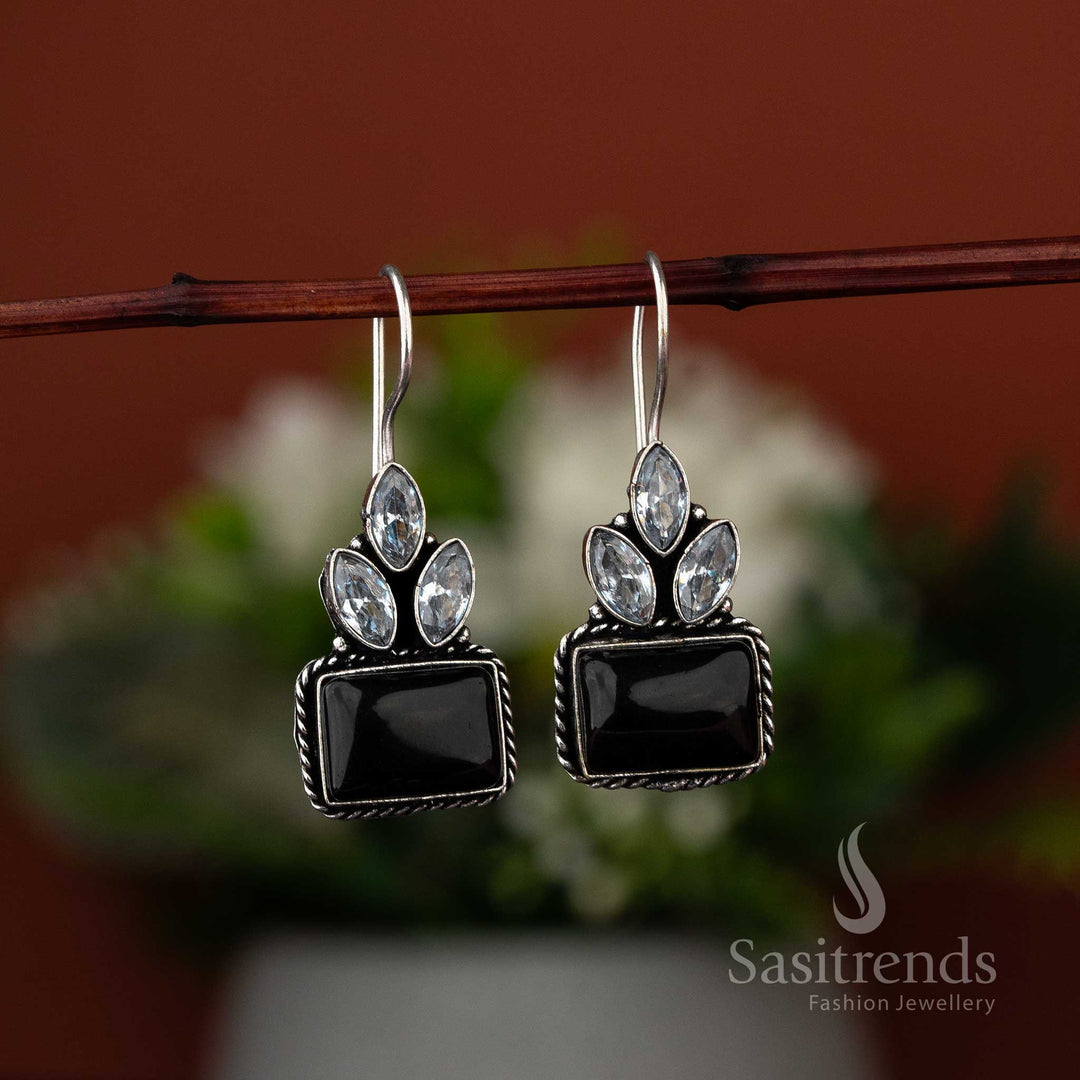 Latest chic black Monalisa oxidised earrings, trending in traditional and modern styles