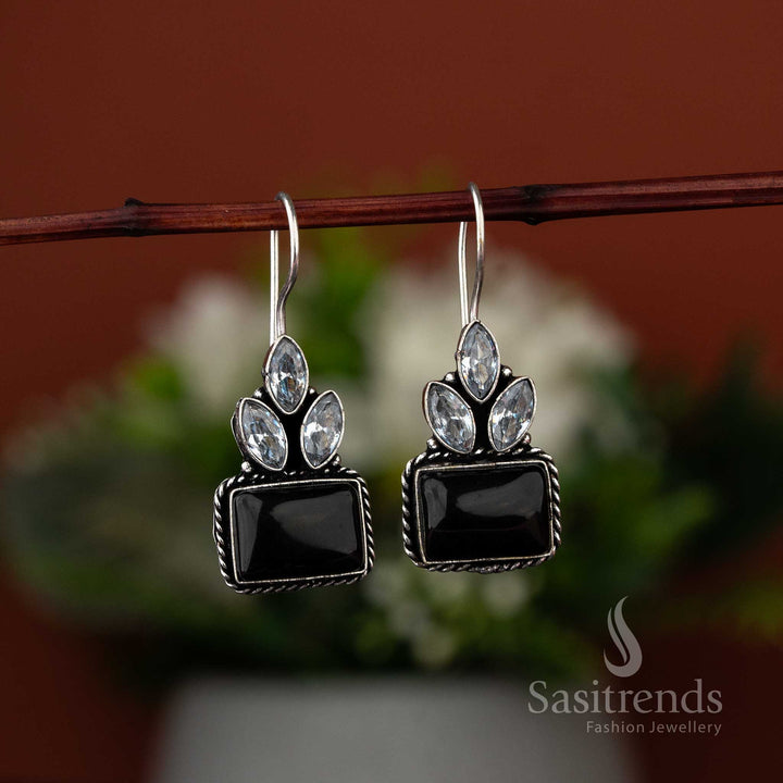 Latest chic black Monalisa oxidised earrings, trending in traditional and modern styles