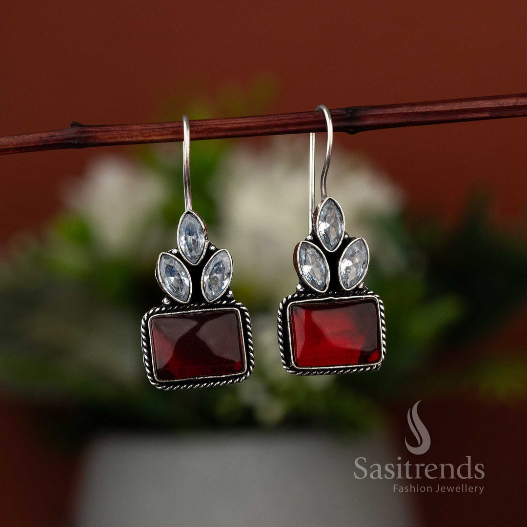 Latest Vinous Monalisa oxidised earrings, trending for Navarathiri festivities