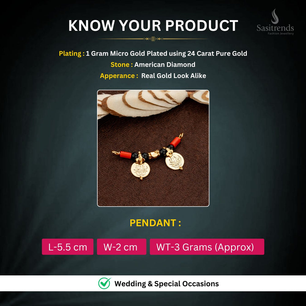 Micro Gold plated Pendant Measurement Image - Sasitrends