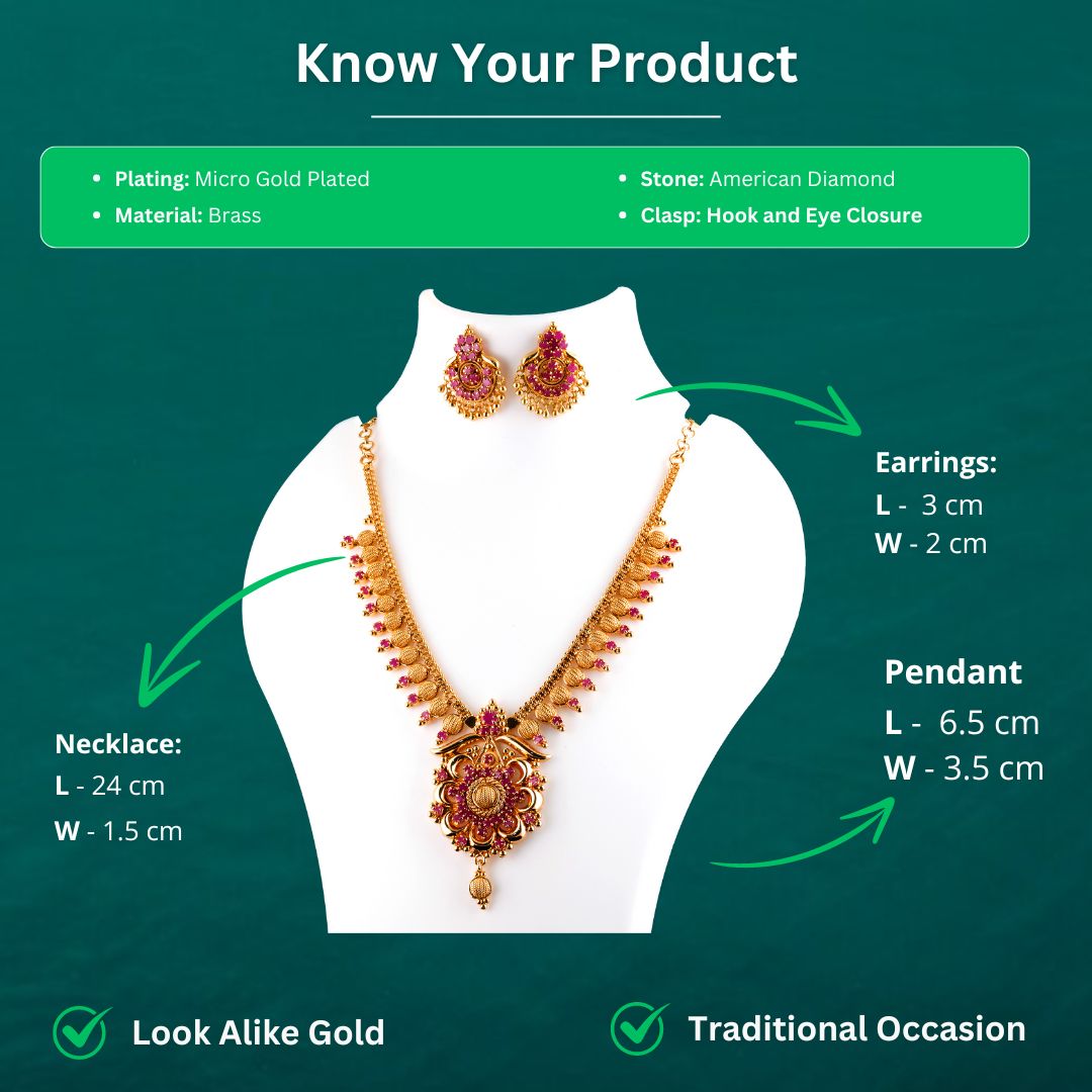 Micro gold plated jewellery set - Sasitrends