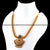 Elegant Sasitrends Micro Gold-Plated Necklace Set with Tilak-Shaped Pendant