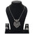 Attractive Oxidised Pendant Necklace With Earrings