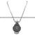 Traditional Indian oxidised silver chain necklace with a decorative circular pendant