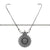 Oxidised silver necklace with a detailed circular pendant and beaded accents
