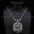 Oxidised silver pendant necklace with geometric accents navarathiri special jewellery sasitrends