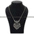 oxidised statement necklace with ornate pendant and traditional motifs