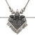 Artisan-crafted oxidised necklace featuring a complex pattern and fine beadwork