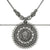 Traditional oxidised necklace featuring divine Durga emblem