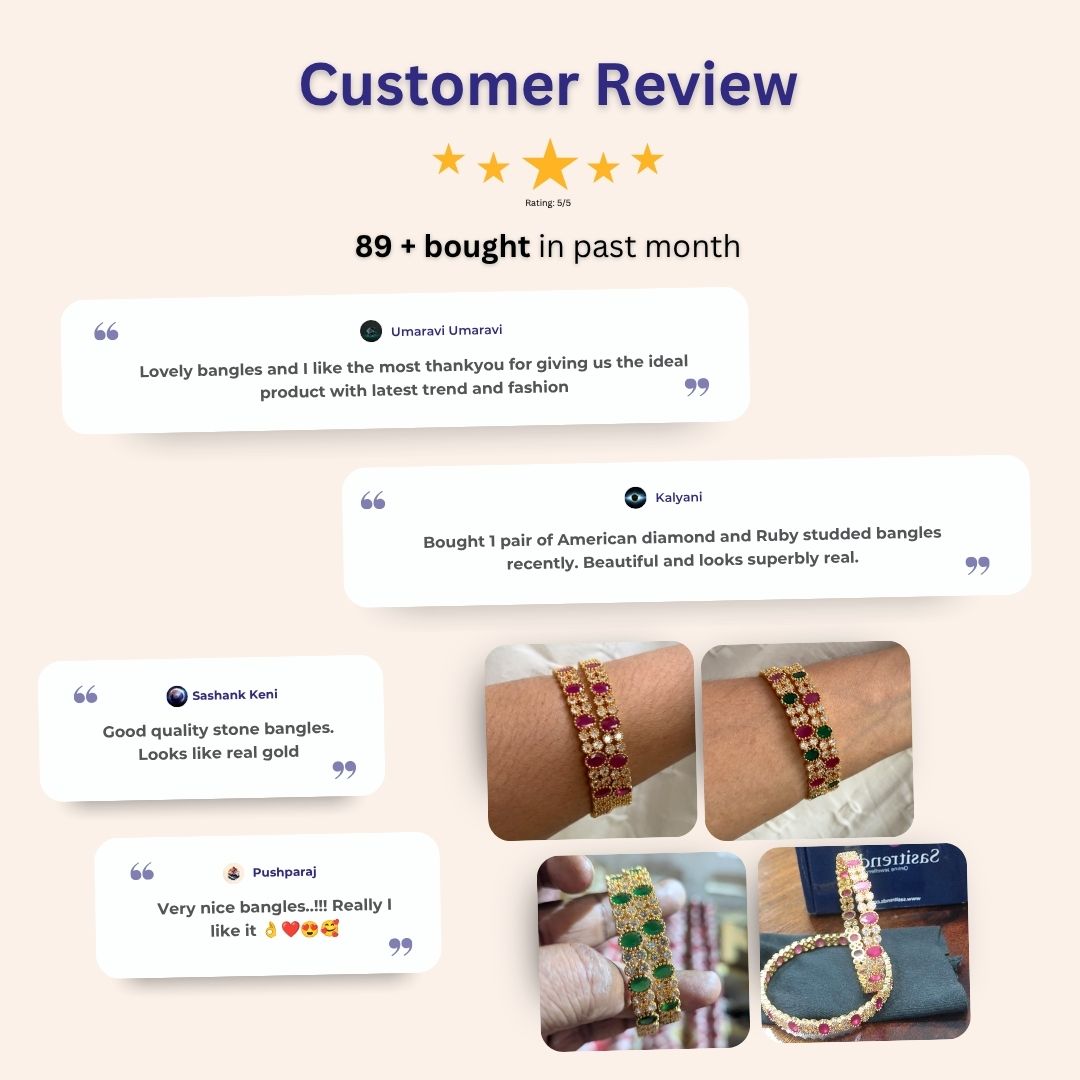 Micro Gold plated Bangles - Sasitrends