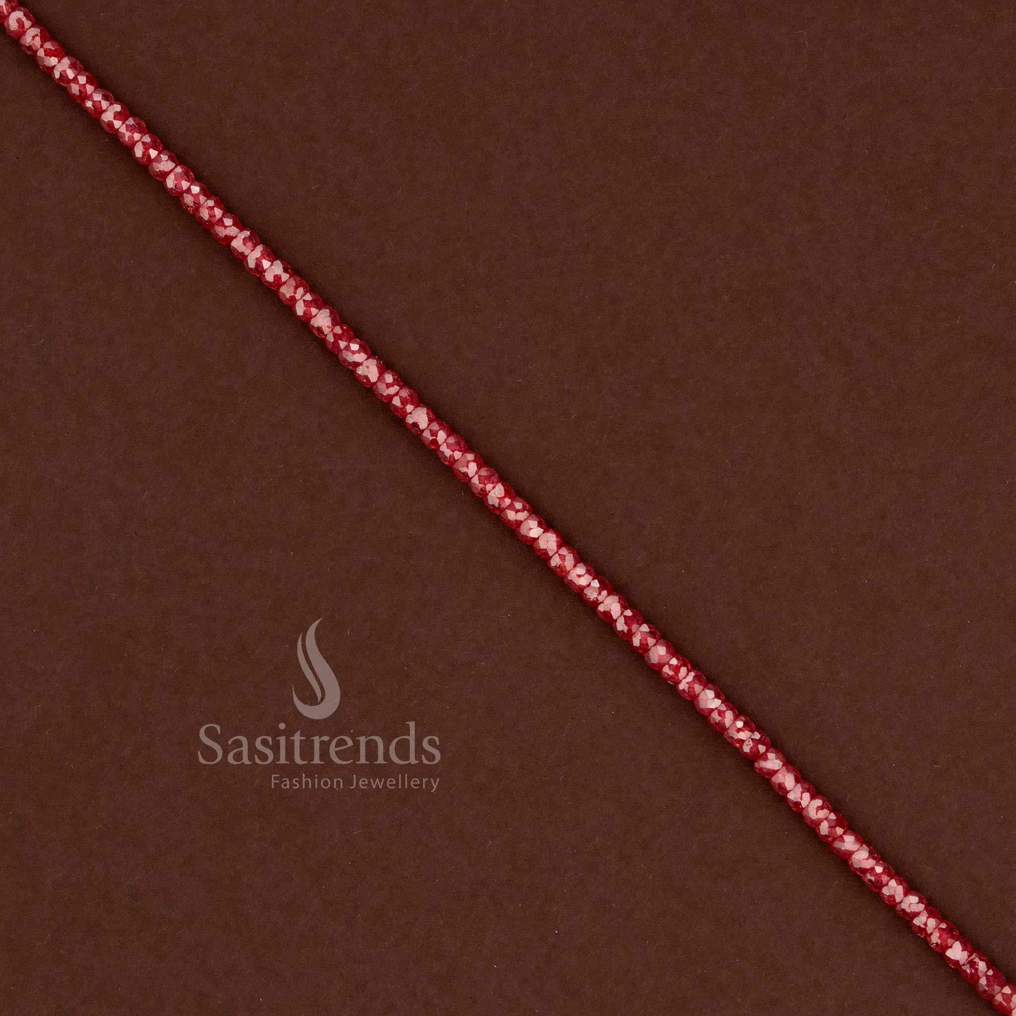 Premium Faceted Cubic Zirconia Crystal Bead String for Jewellery Making and Crafts - Sasitrends