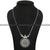 Roopasi Small Chakra Pendant Chain Necklace in Oxidised Silver and Antique Gold - Sasitrends