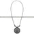 Roopasi Small Chakra Pendant Chain Necklace in Oxidised Silver and Antique Gold - Sasitrends