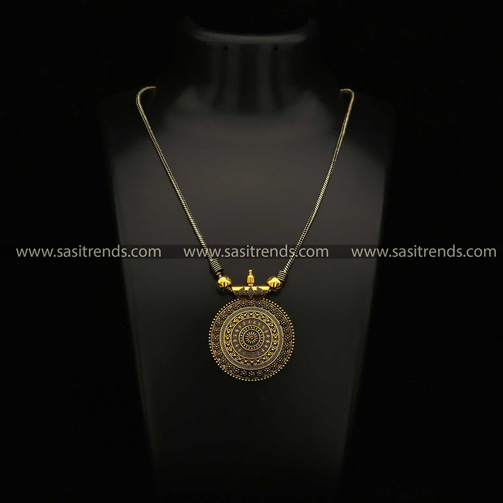 Antique Gold Chain Navarathiri Special Necklace Pendant Sasitrends Online Shopping