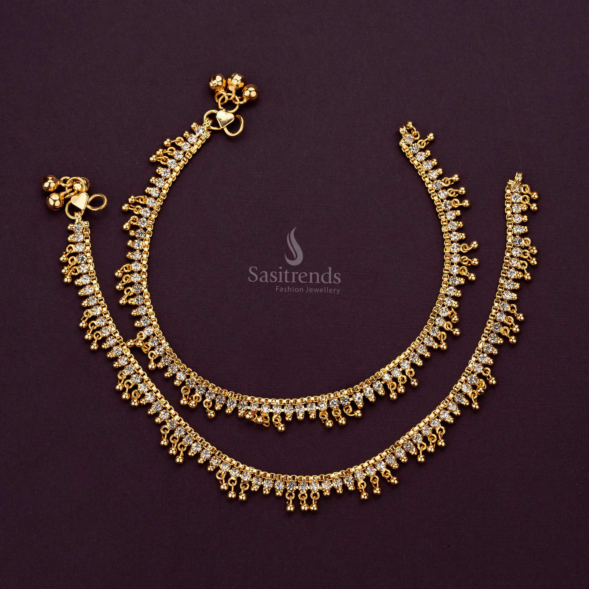 One gram gold anklets online shopping deals