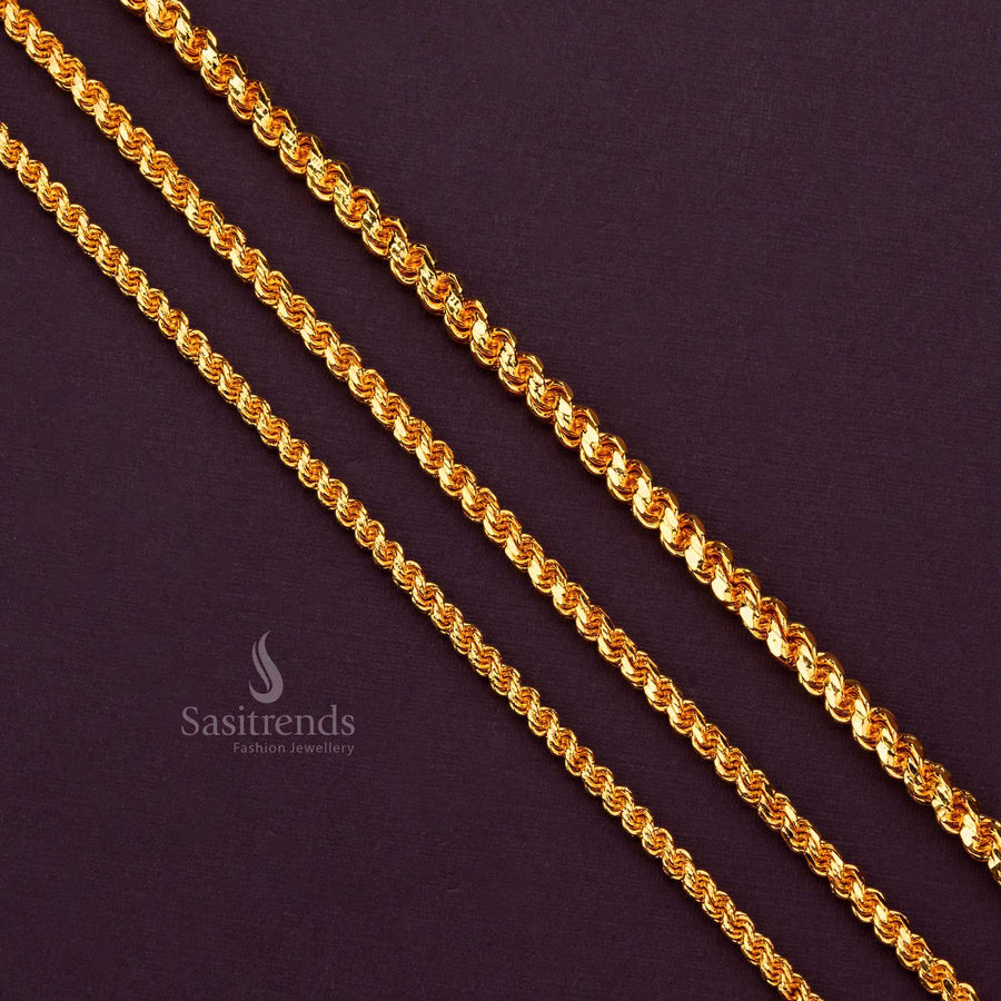 Parasparam Model Chain One Gram Micro Gold Plated Guaranteed Chains – Sasitrends