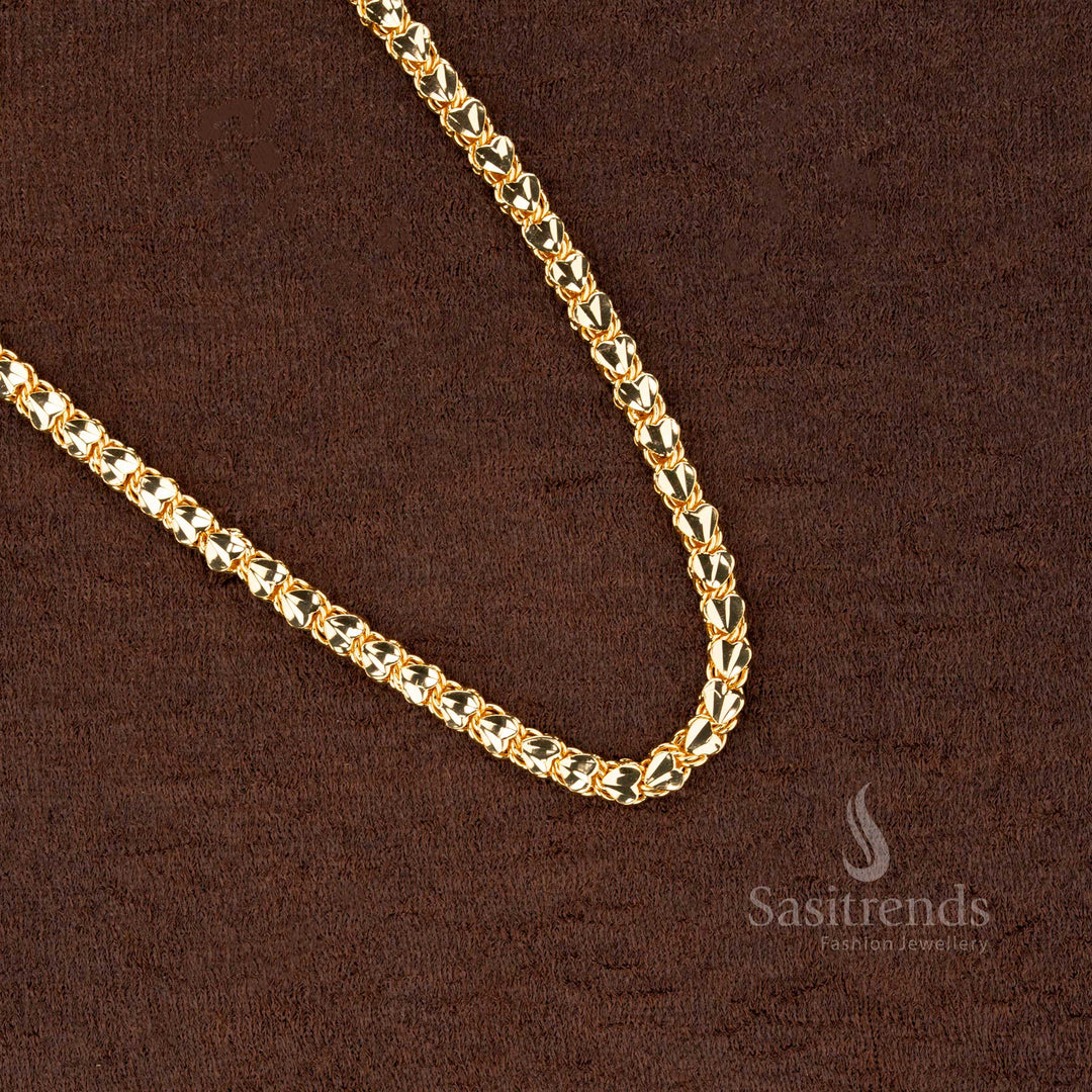 Guaranteed One Gram Micro Gold Plated Designer Chain Sasitrends