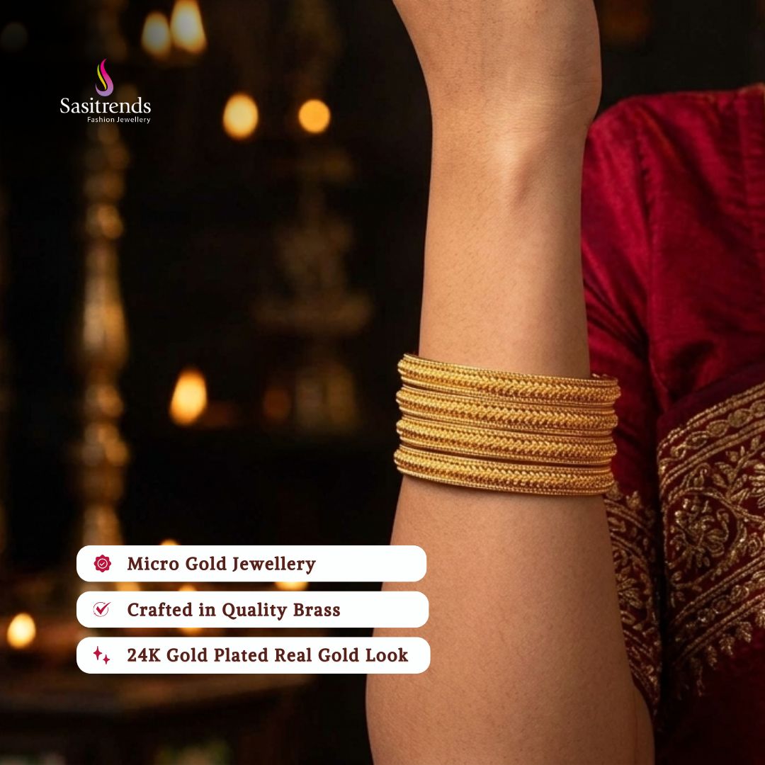 Guaranteed Micro gold plated bangles model image - Sasitrends