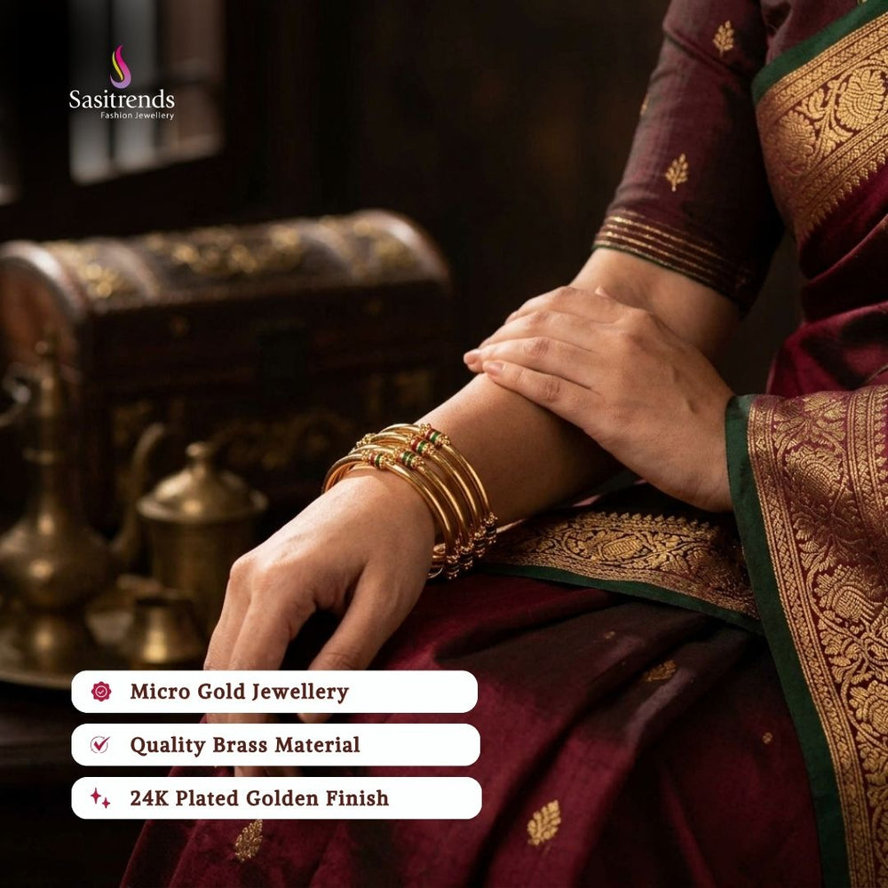 Guaranteed Micro gold plated bangles model image - Sasitrends
