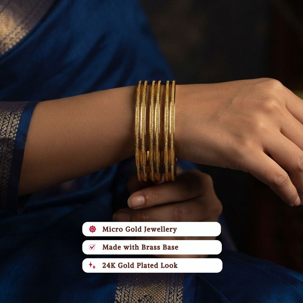 Guaranteed Micro gold plated bangles model image - Sasitrends