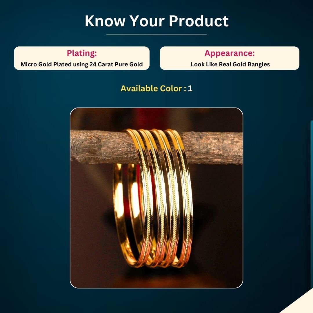 Micro gold plated Bangles Measurement Image - Sasitrends