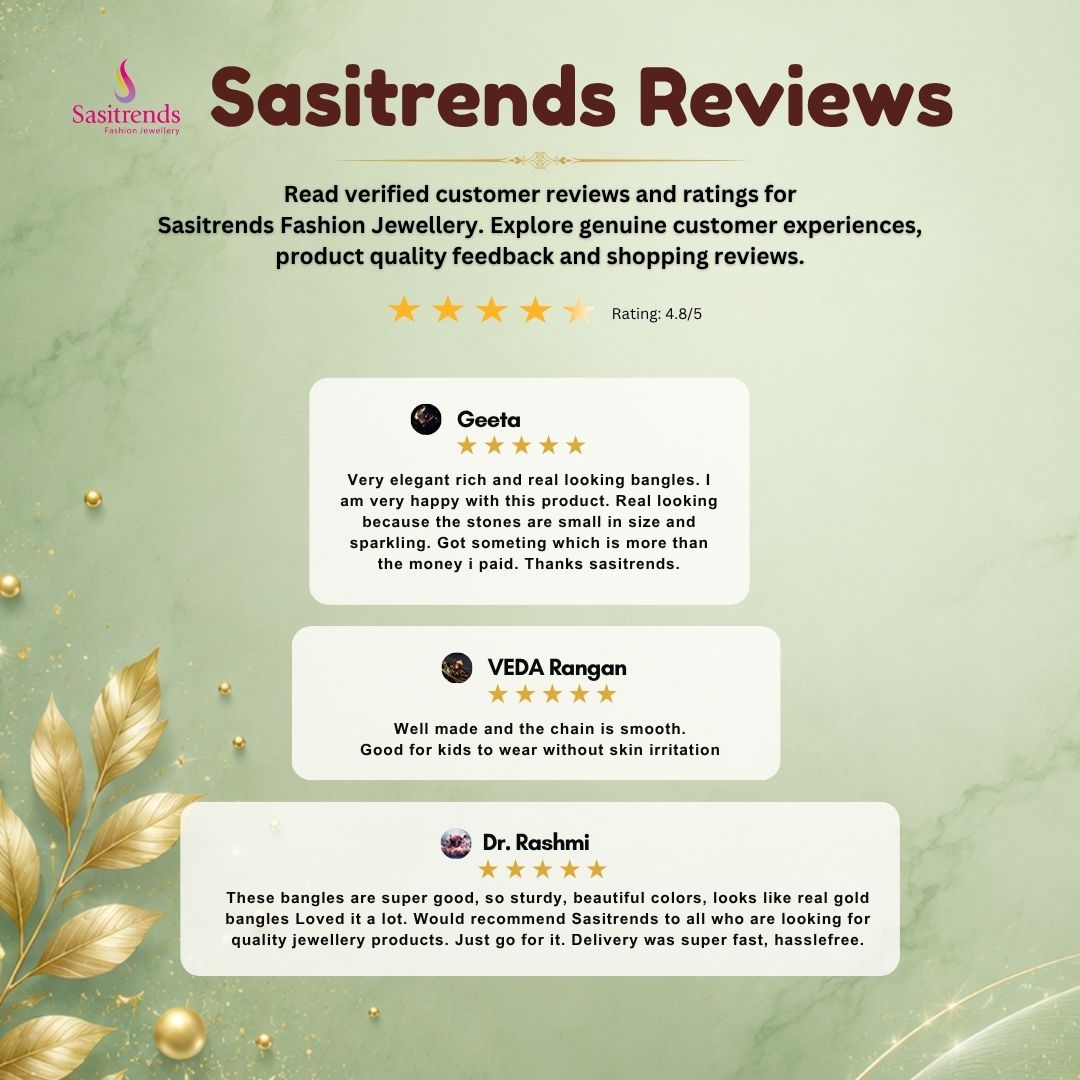  micro gold plated bangles review image - Sasitrends 