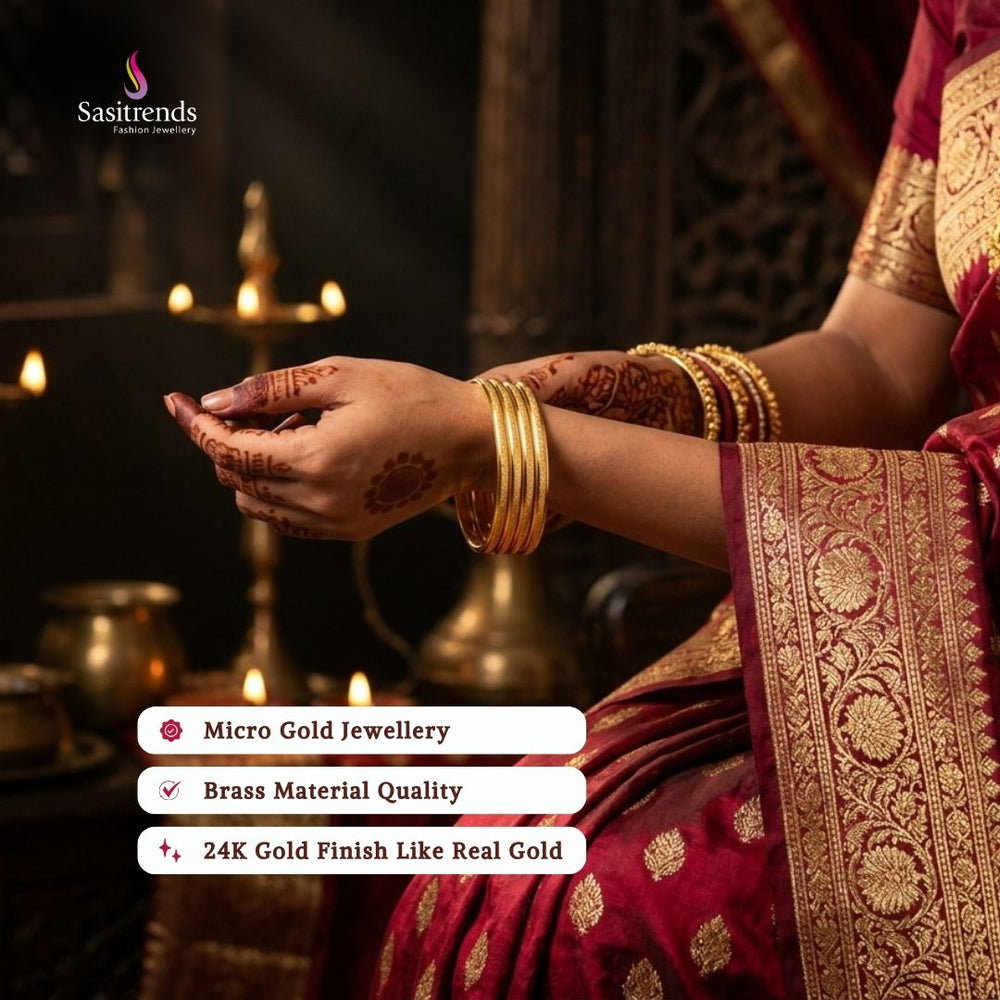 Guaranteed Micro gold plated bangles model image - Sasitrends