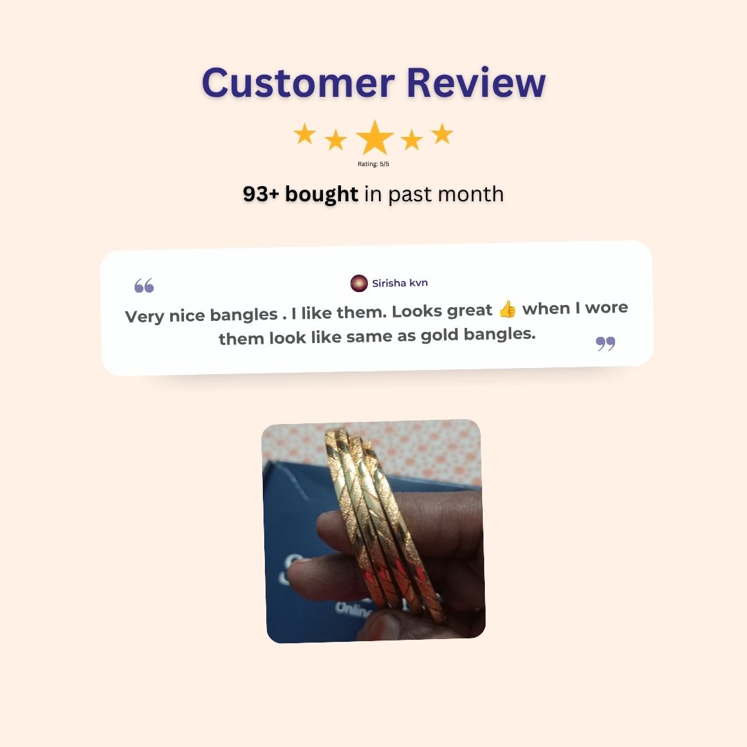 Guaranteed Micro gold plated bangles model image - Sasitrends