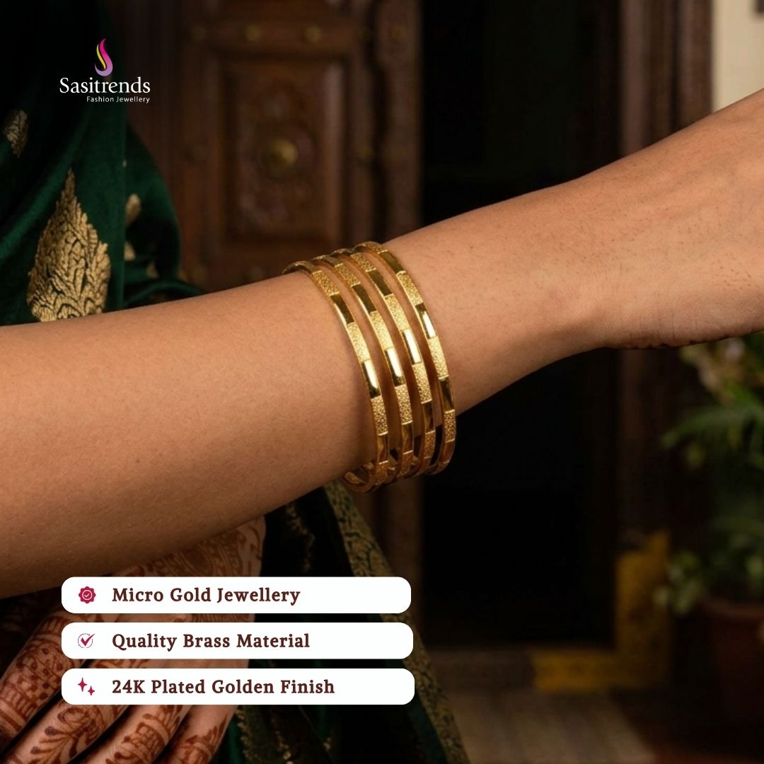 Guaranteed Micro gold plated bangles model image - Sasitrends