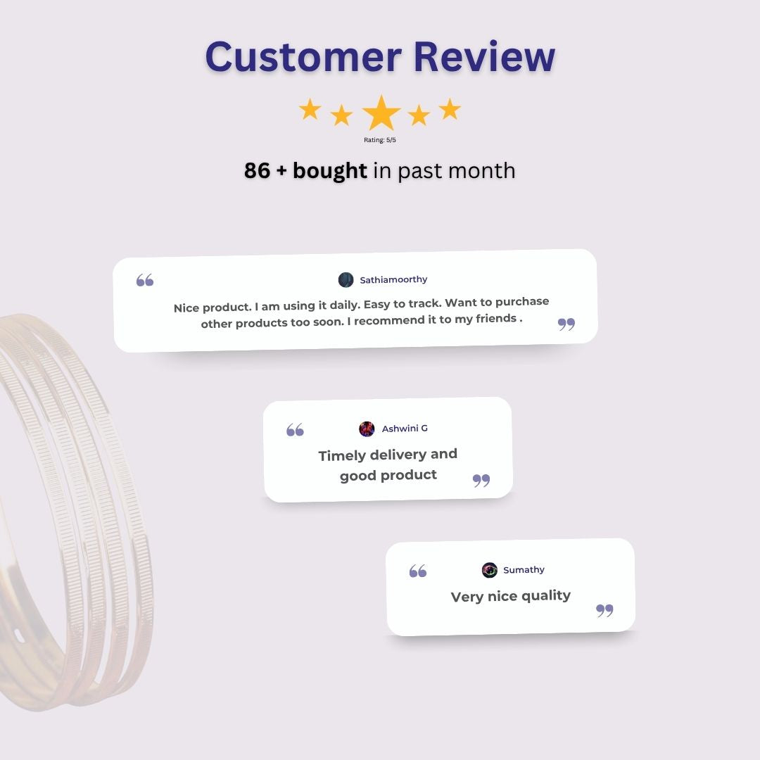 Happy customer showcasing premium quality micro gold plated bangles with attractive gold finish, stylish design, and real gold look for daily and occasional wear from Sasitrends.