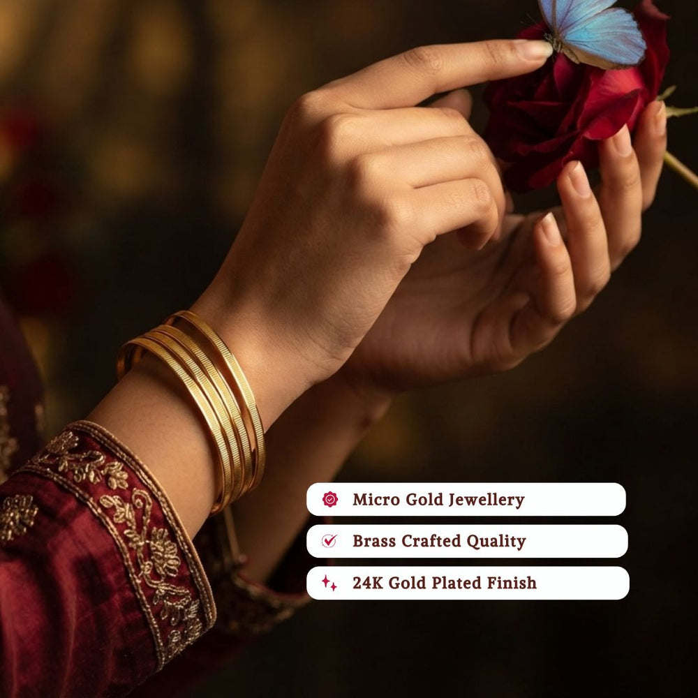 Guaranteed Micro gold plated bangles model image - Sasitrends