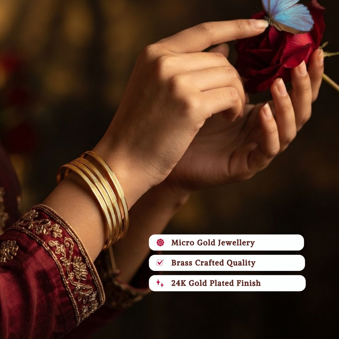 Guaranteed Micro gold plated bangles model image - Sasitrends