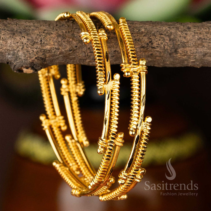 Buy Exquisite Micro Gold Plated Layers Design Bangles - Sasitrends