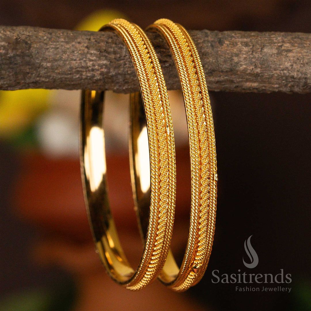 Traditional Wear Guaranteed Micro Gold Plated Kada Bangles Sasitrends Online Shopping